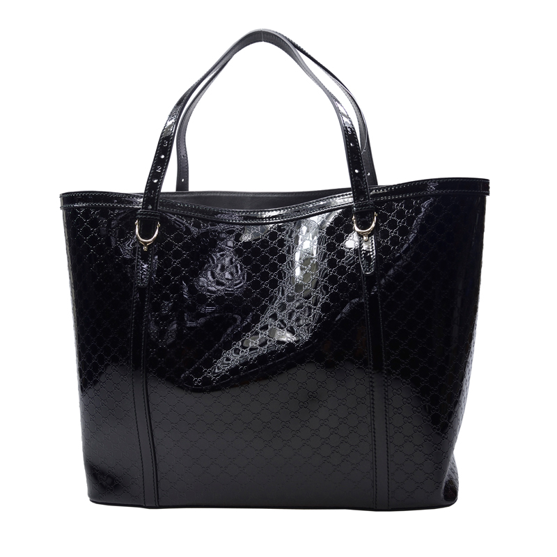 Authentic Gucci Microguccissima Glossy Patent Tote Bag 309613